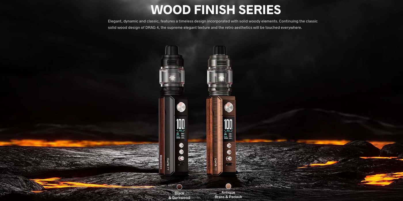 Voopoo Drag M100S Kit - Wood finish series
