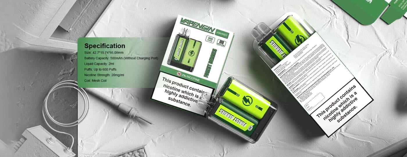 Vapengin Mercury Disposable Vaping Kit - Specifications