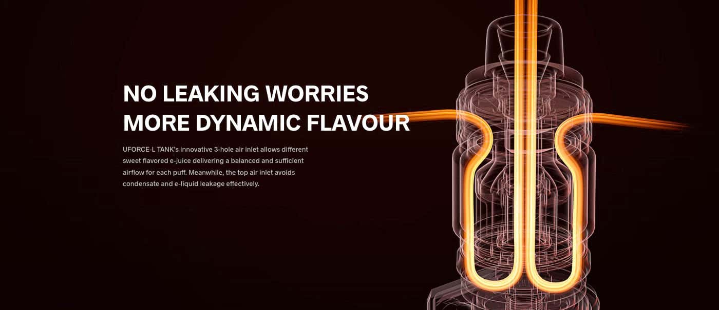 Voopoo Drag M100S UForce-L Tank - Dynamic airflow
