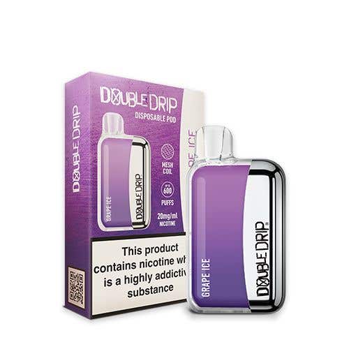 Double Drip Disposable Pod Vape Kit 20mg (2%) - Grape Ice