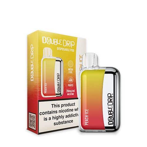 Double Drip Disposable Pod Vape Kit 20mg (2%) - Peach Ice