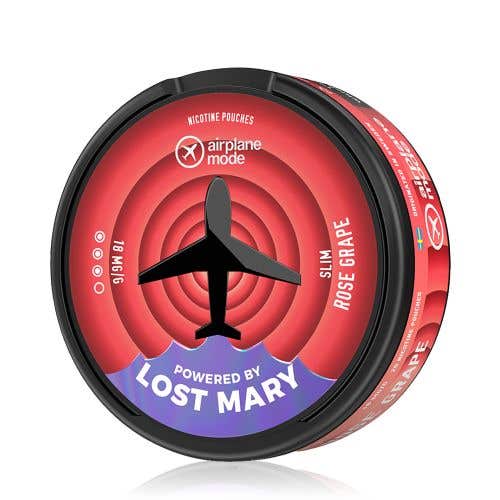 Lost Mary Airplane Mode Nicotine Pouches - 18mg/g Strong - Rose Grape