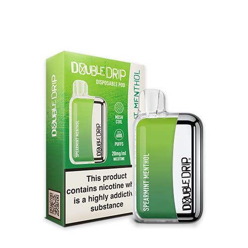 Double Drip Disposable Pod Vape Kit 20mg (2%) - Spearmint Menthol