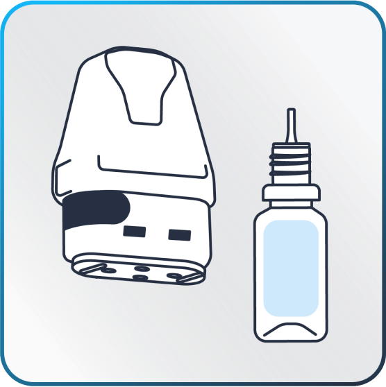 A Refillable Vape Pod and E-Liquid A Refillable Vape Pod and E-Liquid