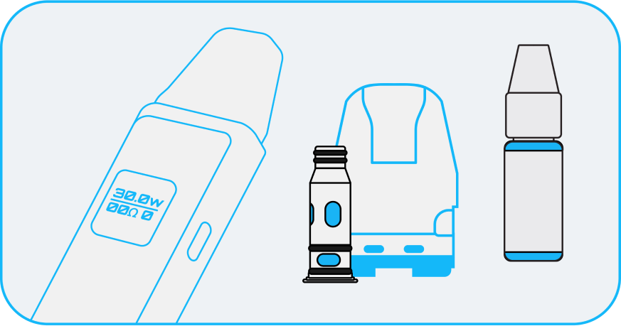 Refillable Vape Kit with Pod and Coil and E-Liquid Refillable Vape Kit with Pod and Coil and E-Liquid